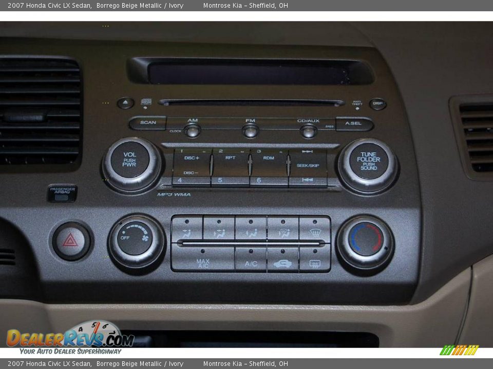2007 Honda Civic LX Sedan Borrego Beige Metallic / Ivory Photo #33