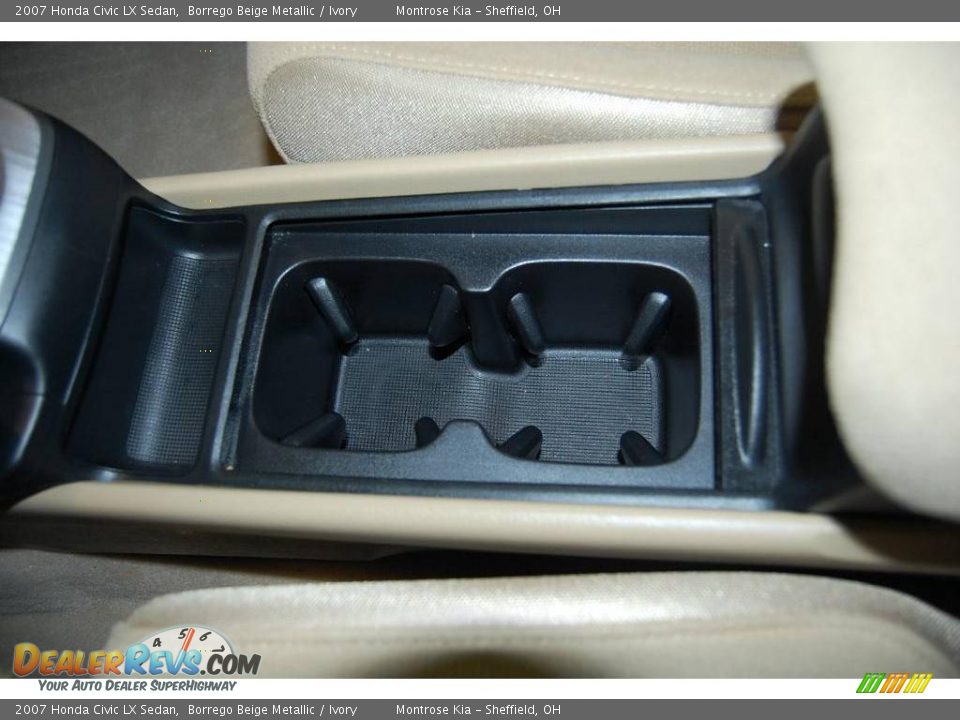 2007 Honda Civic LX Sedan Borrego Beige Metallic / Ivory Photo #35