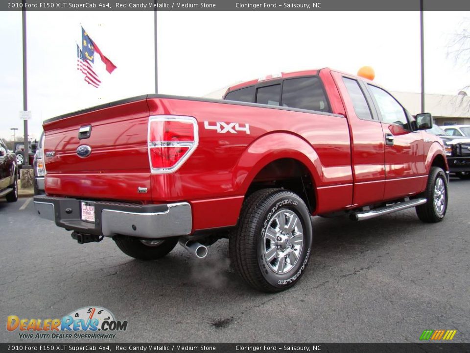 2010 Ford F150 XLT SuperCab 4x4 Red Candy Metallic / Medium Stone Photo #3