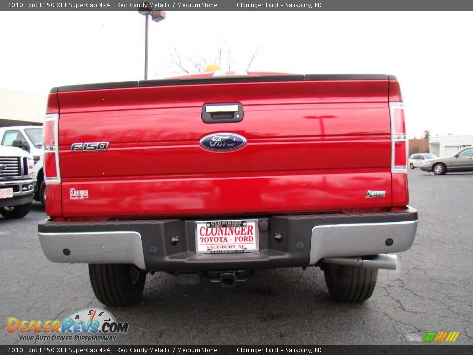 2010 Ford F150 XLT SuperCab 4x4 Red Candy Metallic / Medium Stone Photo #4