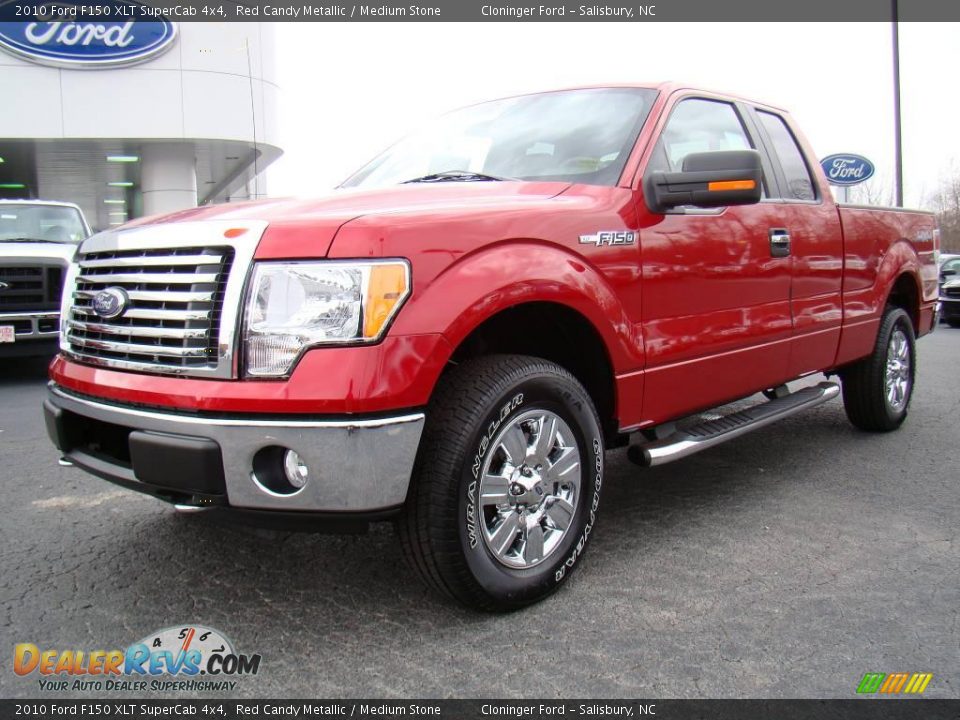 2010 Ford F150 XLT SuperCab 4x4 Red Candy Metallic / Medium Stone Photo #6