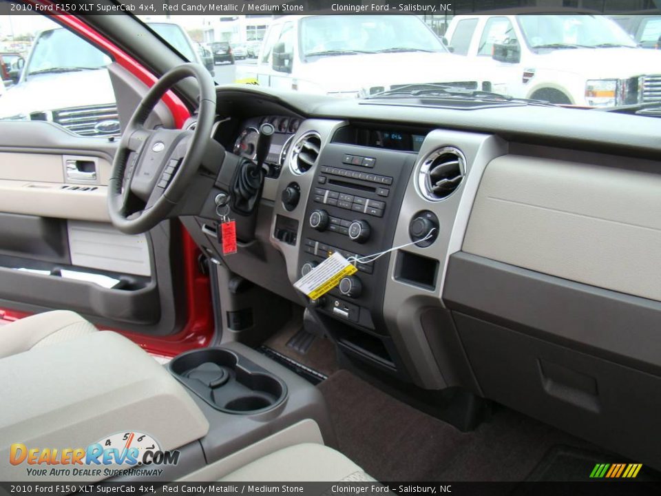 2010 Ford F150 XLT SuperCab 4x4 Red Candy Metallic / Medium Stone Photo #13