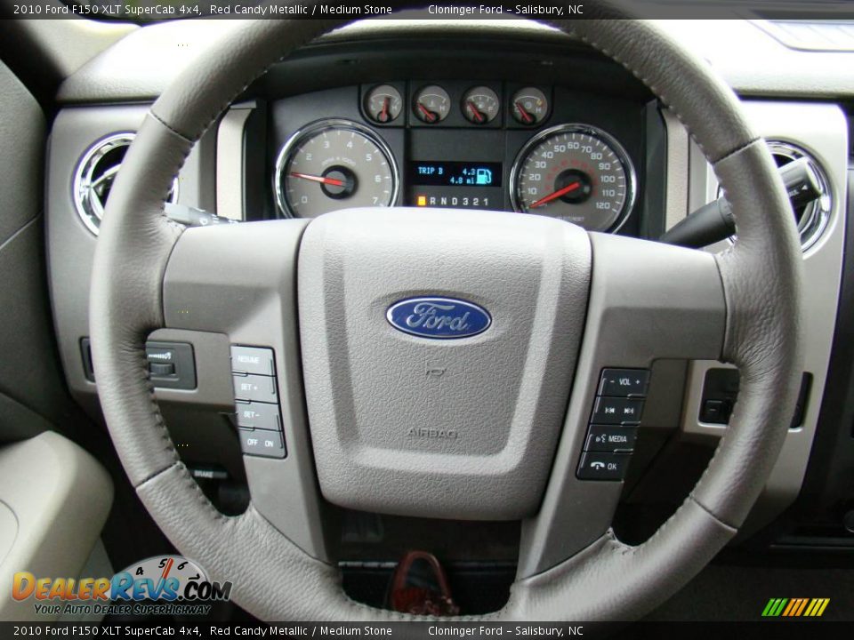 2010 Ford F150 XLT SuperCab 4x4 Red Candy Metallic / Medium Stone Photo #20