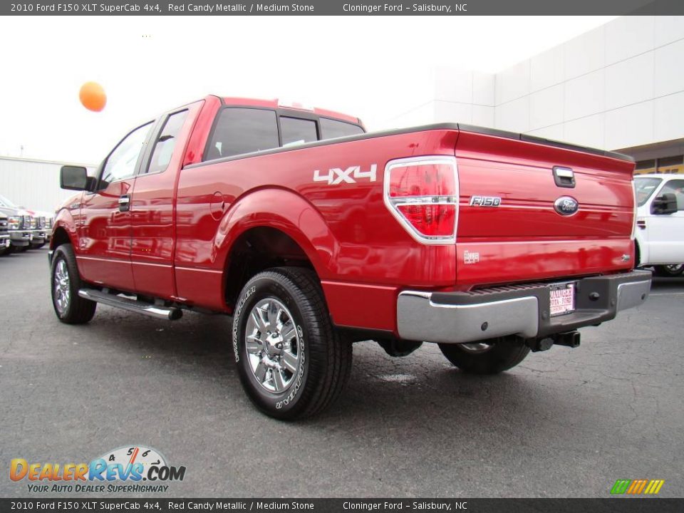 2010 Ford F150 XLT SuperCab 4x4 Red Candy Metallic / Medium Stone Photo #28