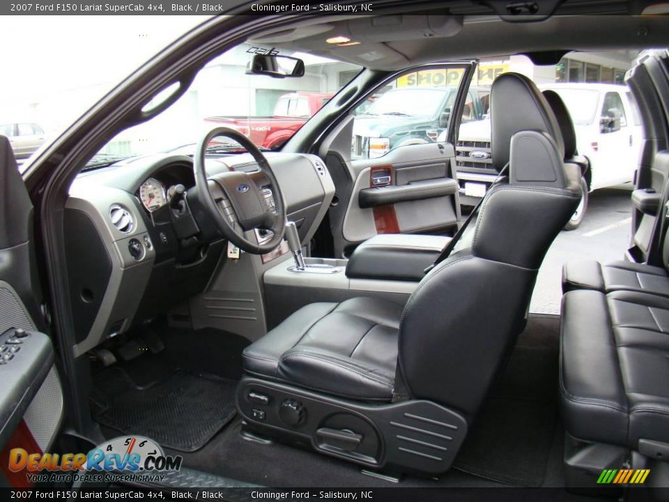 2007 Ford F150 Lariat SuperCab 4x4 Black / Black Photo #8
