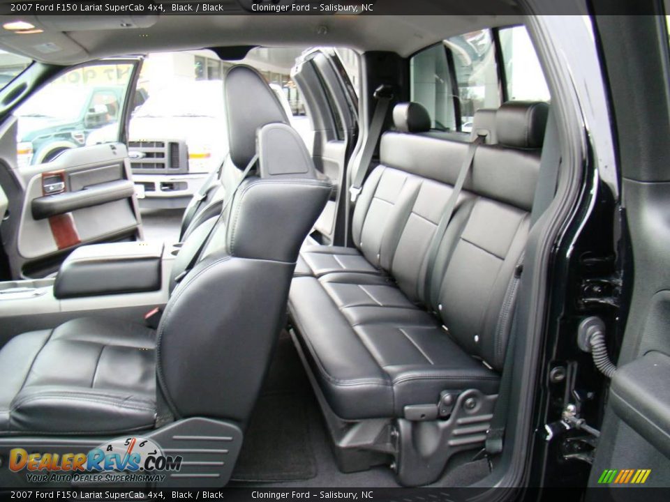 2007 Ford F150 Lariat SuperCab 4x4 Black / Black Photo #9