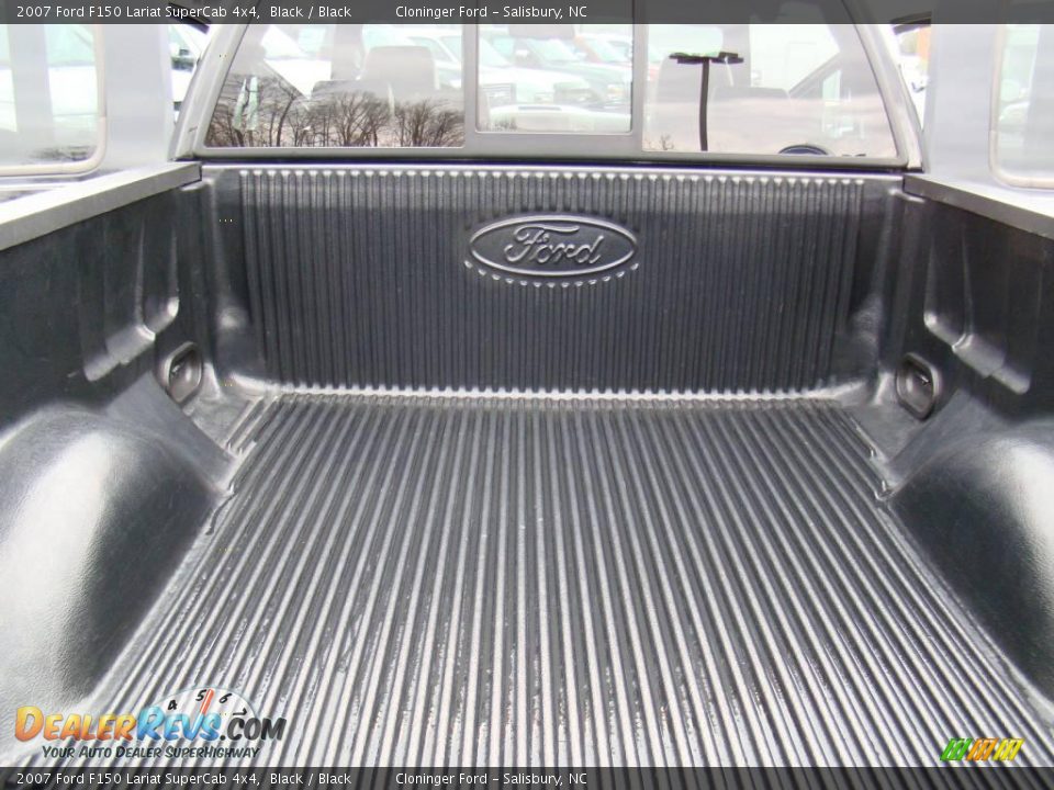 2007 Ford F150 Lariat SuperCab 4x4 Black / Black Photo #10