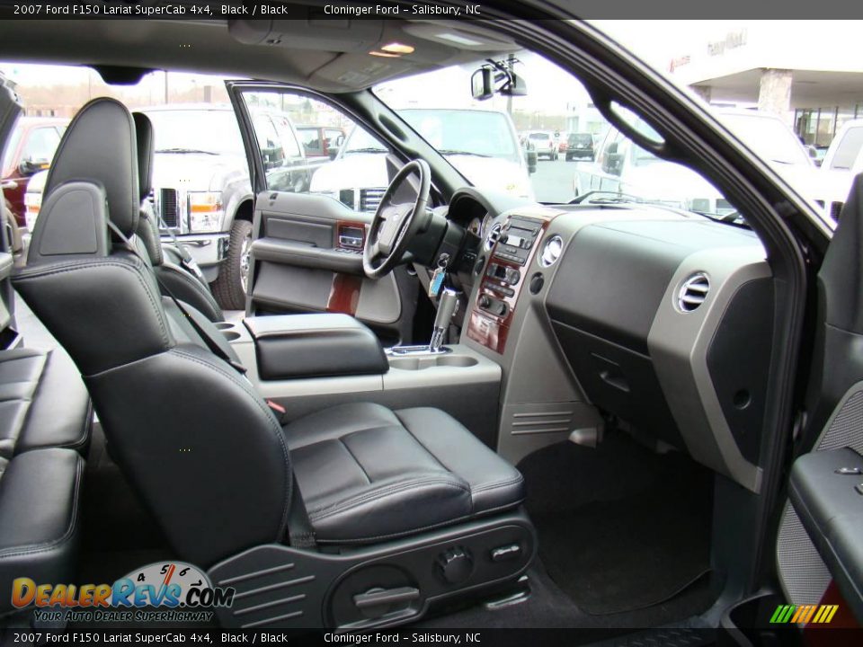 2007 Ford F150 Lariat SuperCab 4x4 Black / Black Photo #11