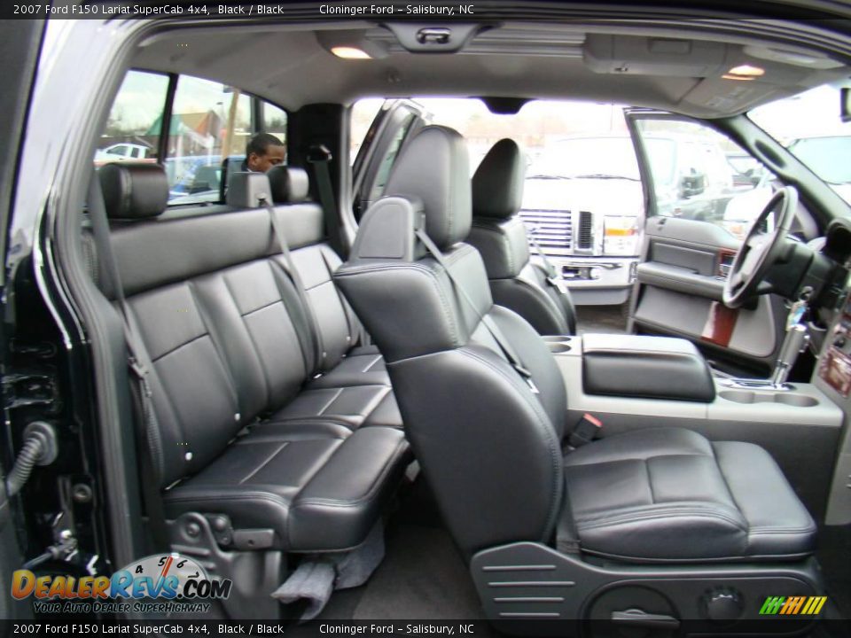 2007 Ford F150 Lariat SuperCab 4x4 Black / Black Photo #12