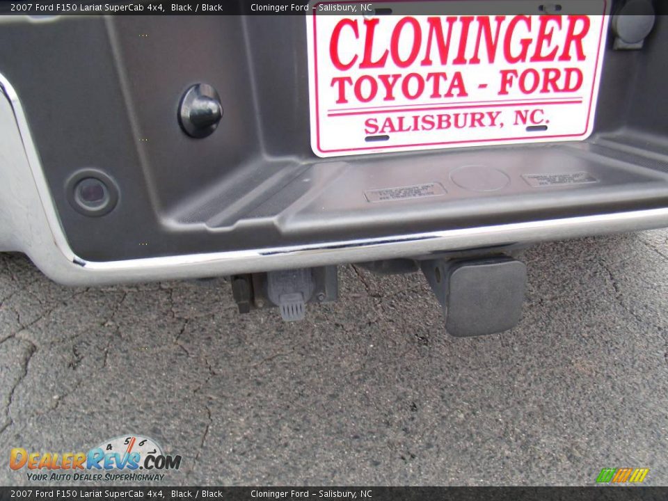 2007 Ford F150 Lariat SuperCab 4x4 Black / Black Photo #15