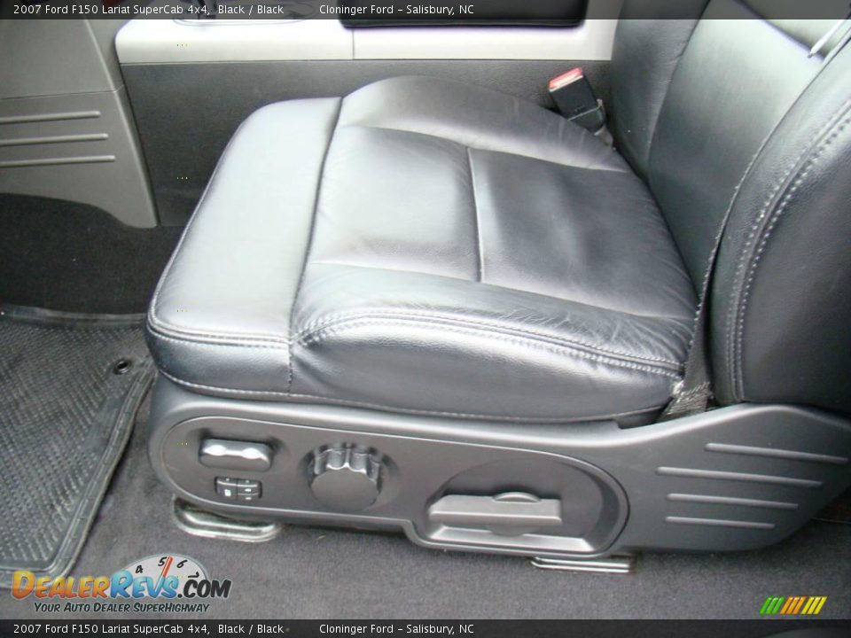 2007 Ford F150 Lariat SuperCab 4x4 Black / Black Photo #17
