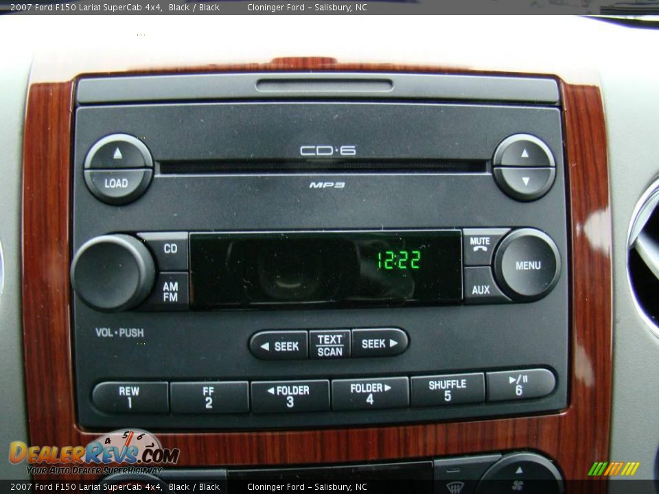 2007 Ford F150 Lariat SuperCab 4x4 Black / Black Photo #20