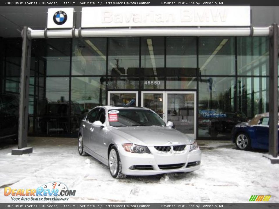 2006 BMW 3 Series 330i Sedan Titanium Silver Metallic / Terra/Black Dakota Leather Photo #2