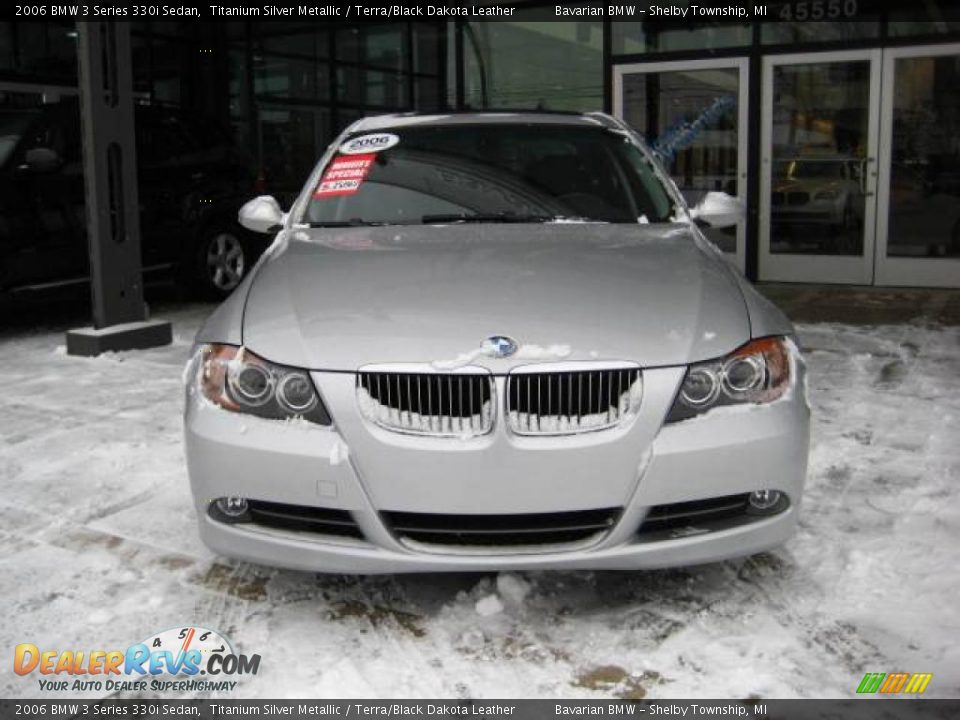 2006 BMW 3 Series 330i Sedan Titanium Silver Metallic / Terra/Black Dakota Leather Photo #3