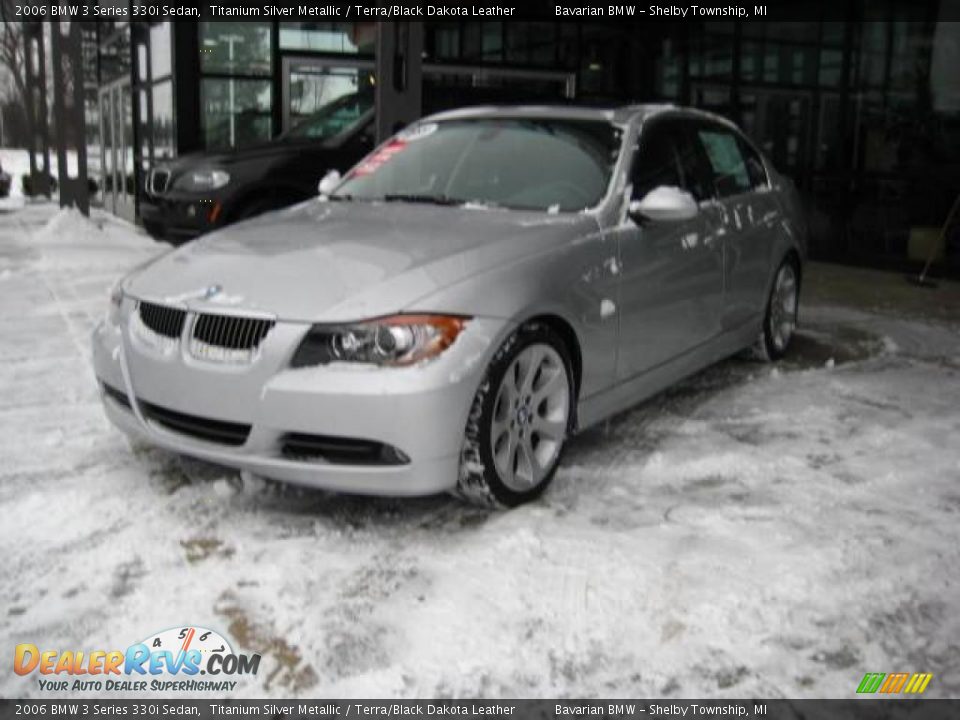 2006 BMW 3 Series 330i Sedan Titanium Silver Metallic / Terra/Black Dakota Leather Photo #4