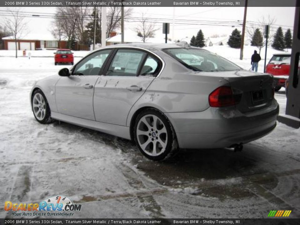 2006 BMW 3 Series 330i Sedan Titanium Silver Metallic / Terra/Black Dakota Leather Photo #6