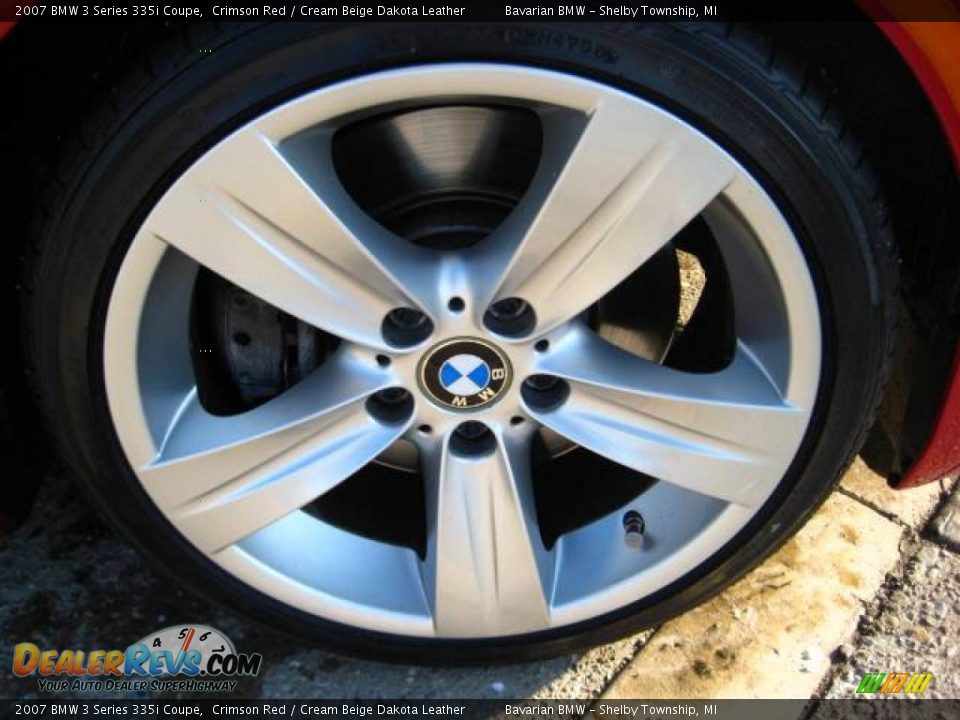 2007 BMW 3 Series 335i Coupe Crimson Red / Cream Beige Dakota Leather Photo #10