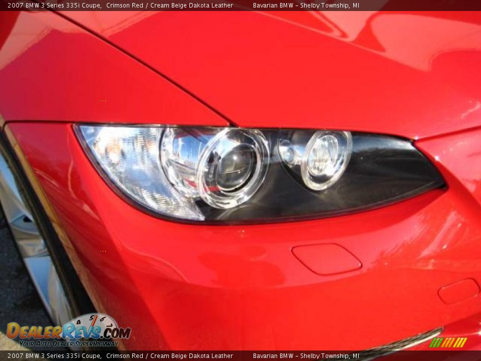 2007 BMW 3 Series 335i Coupe Crimson Red / Cream Beige Dakota Leather Photo #11