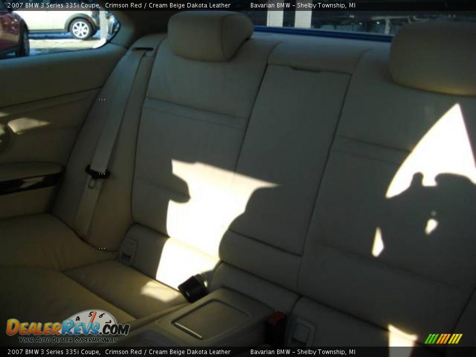 2007 BMW 3 Series 335i Coupe Crimson Red / Cream Beige Dakota Leather Photo #15