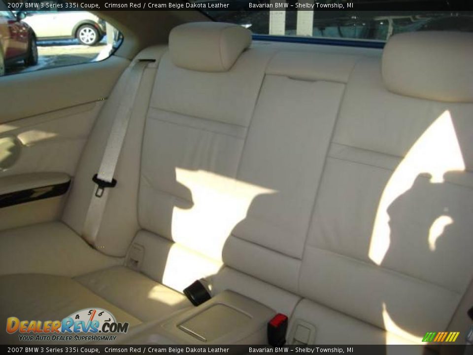 2007 BMW 3 Series 335i Coupe Crimson Red / Cream Beige Dakota Leather Photo #16