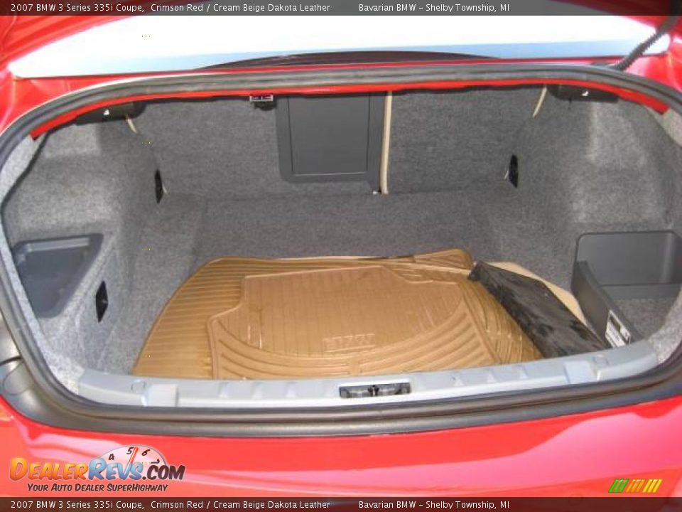 2007 BMW 3 Series 335i Coupe Crimson Red / Cream Beige Dakota Leather Photo #17