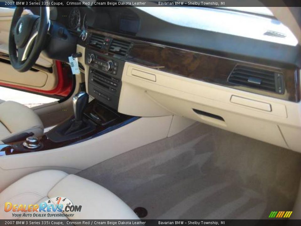 2007 BMW 3 Series 335i Coupe Crimson Red / Cream Beige Dakota Leather Photo #18