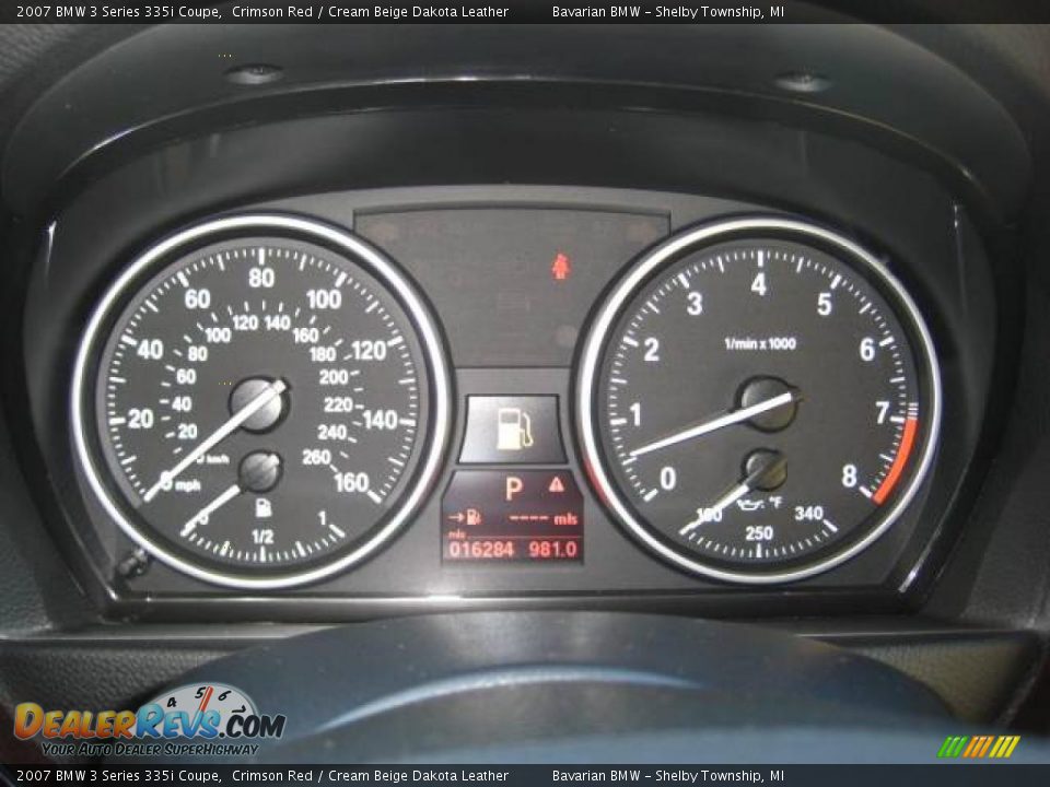 2007 BMW 3 Series 335i Coupe Crimson Red / Cream Beige Dakota Leather Photo #24