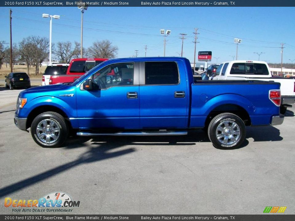 2010 Ford F150 XLT SuperCrew Blue Flame Metallic / Medium Stone Photo #2