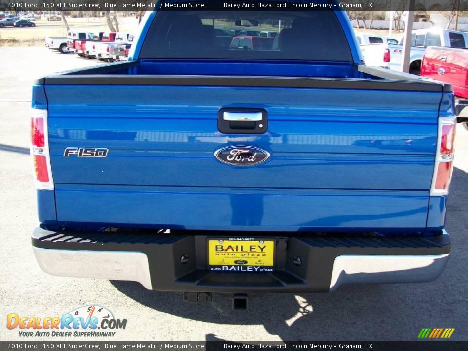 2010 Ford F150 XLT SuperCrew Blue Flame Metallic / Medium Stone Photo #5