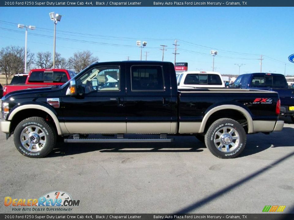 2010 Ford F250 Super Duty Lariat Crew Cab 4x4 Black / Chaparral Leather Photo #2