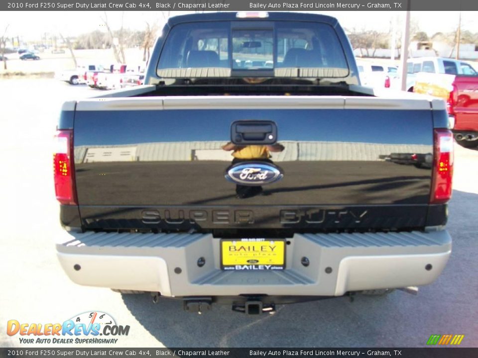 2010 Ford F250 Super Duty Lariat Crew Cab 4x4 Black / Chaparral Leather Photo #5