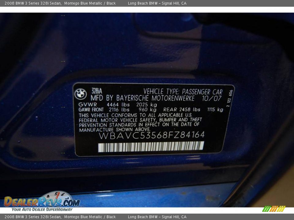 2008 BMW 3 Series 328i Sedan Montego Blue Metallic / Black Photo #17