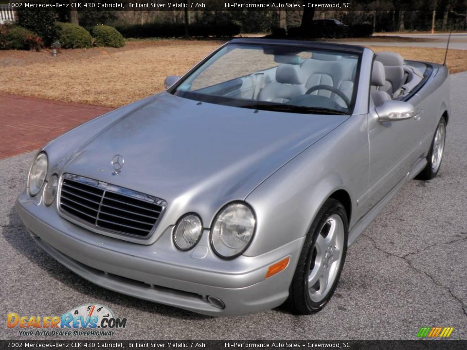 2002 MercedesBenz CLK 430 Cabriolet Brilliant Silver Metallic / Ash