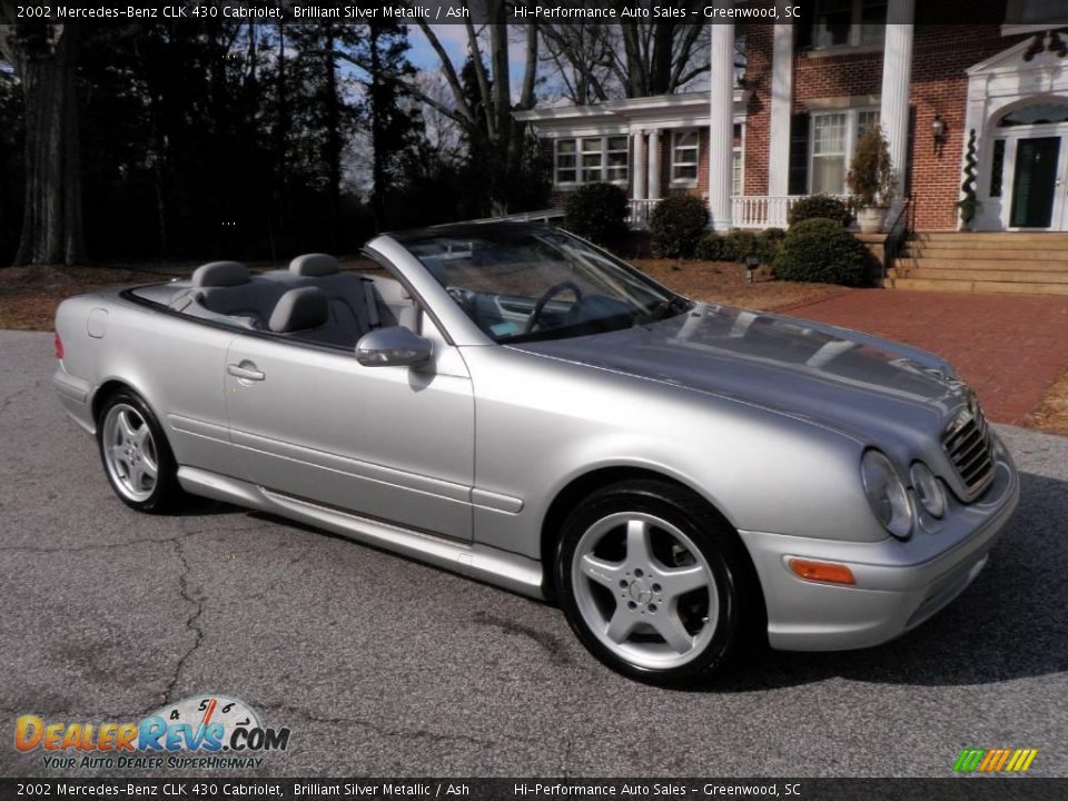 2002 Mercedes-Benz CLK 430 Cabriolet Brilliant Silver Metallic / Ash Photo #10