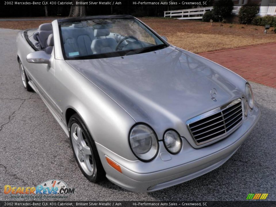 2002 Mercedes-Benz CLK 430 Cabriolet Brilliant Silver Metallic / Ash Photo #11
