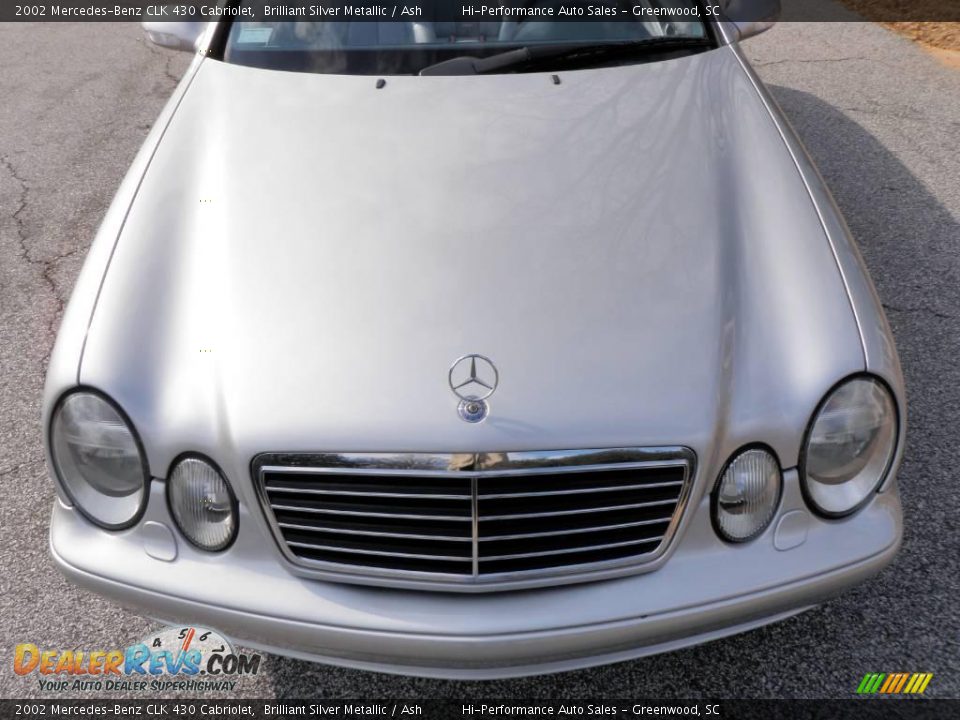 2002 Mercedes-Benz CLK 430 Cabriolet Brilliant Silver Metallic / Ash Photo #13