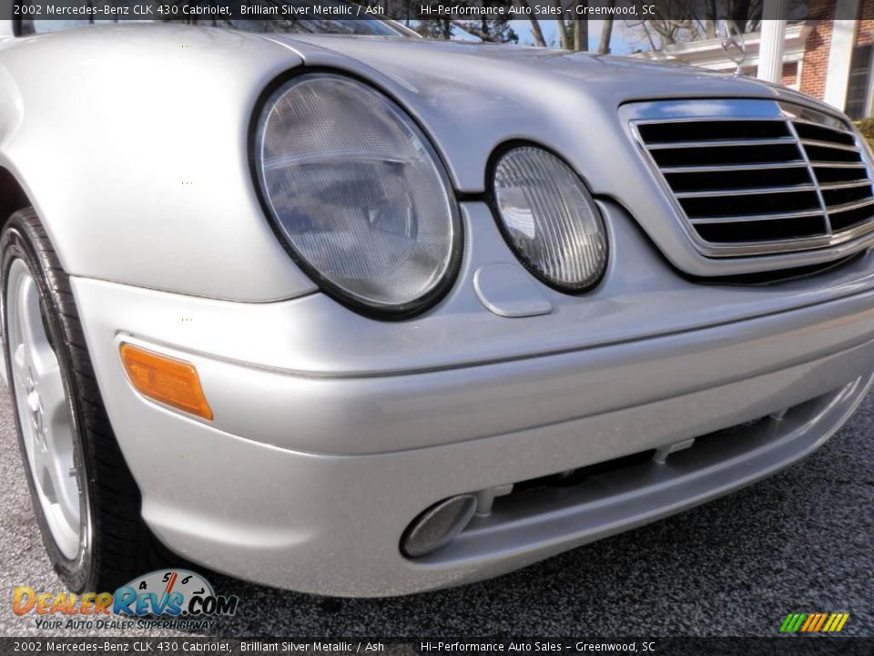 2002 Mercedes-Benz CLK 430 Cabriolet Brilliant Silver Metallic / Ash Photo #14