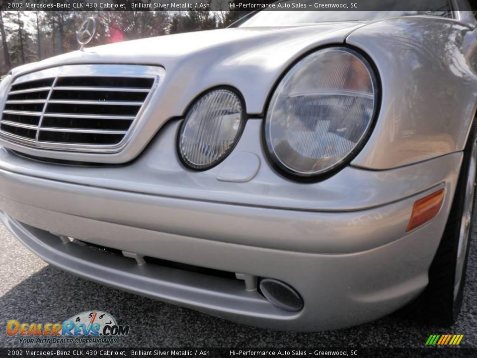 2002 Mercedes-Benz CLK 430 Cabriolet Brilliant Silver Metallic / Ash Photo #15