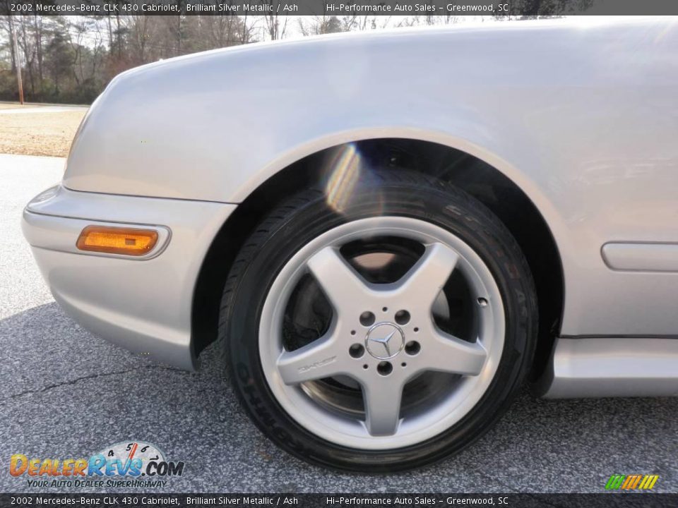 2002 Mercedes-Benz CLK 430 Cabriolet Brilliant Silver Metallic / Ash Photo #16
