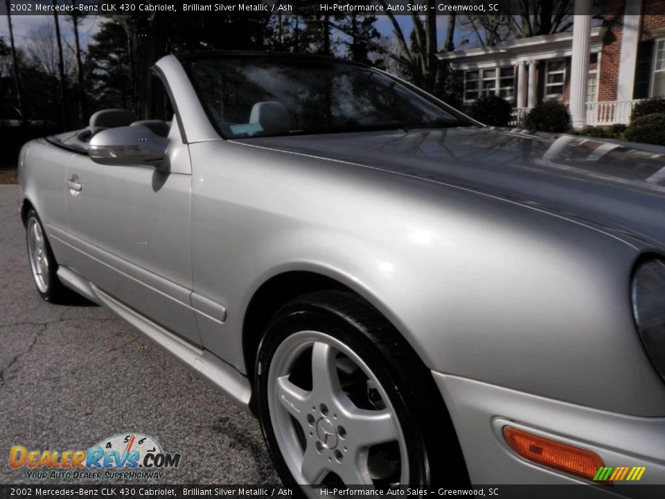 2002 Mercedes-Benz CLK 430 Cabriolet Brilliant Silver Metallic / Ash Photo #18