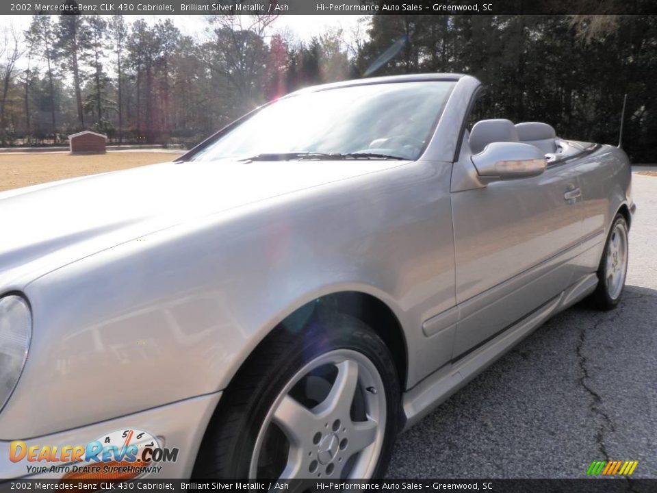 2002 Mercedes-Benz CLK 430 Cabriolet Brilliant Silver Metallic / Ash Photo #19