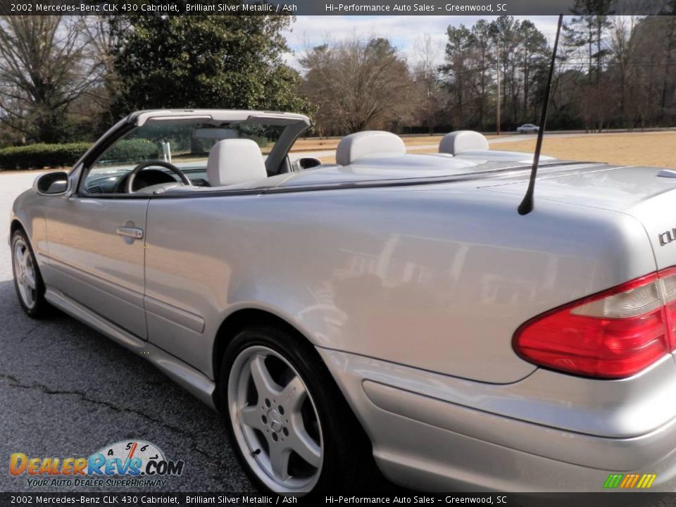 2002 Mercedes-Benz CLK 430 Cabriolet Brilliant Silver Metallic / Ash Photo #20