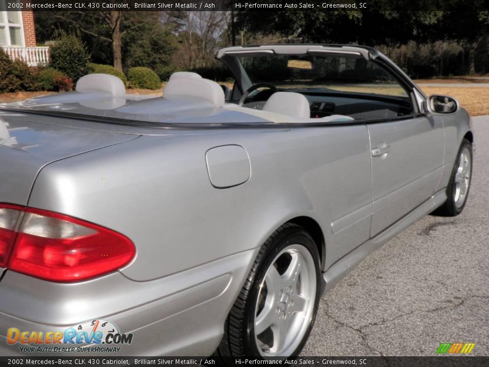 2002 Mercedes-Benz CLK 430 Cabriolet Brilliant Silver Metallic / Ash Photo #21
