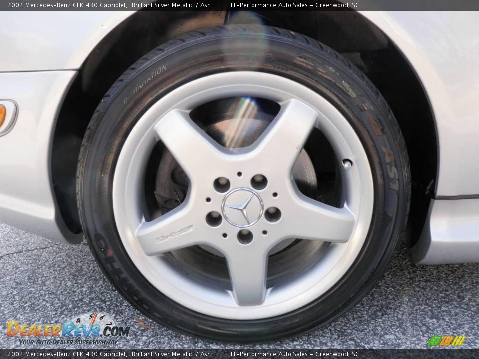 2002 Mercedes-Benz CLK 430 Cabriolet Brilliant Silver Metallic / Ash Photo #23