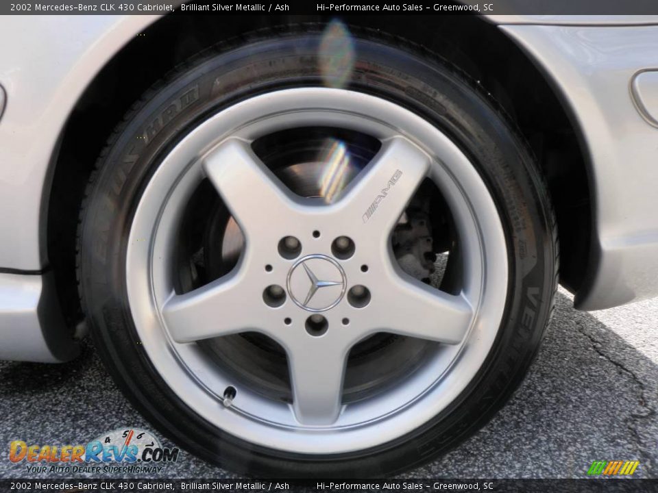2002 Mercedes-Benz CLK 430 Cabriolet Brilliant Silver Metallic / Ash Photo #24