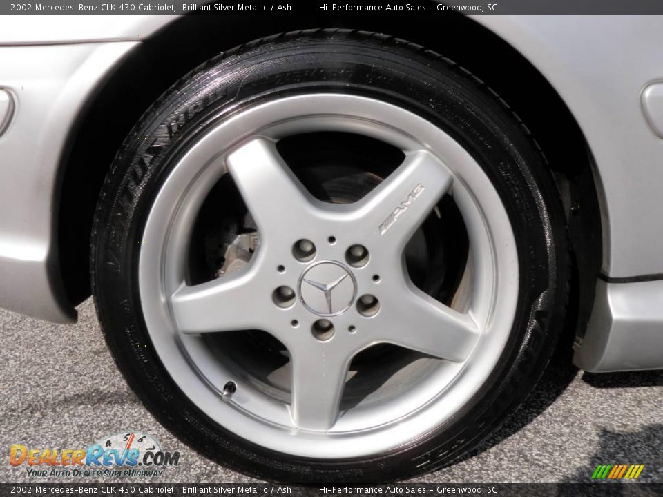 2002 Mercedes-Benz CLK 430 Cabriolet Brilliant Silver Metallic / Ash Photo #25