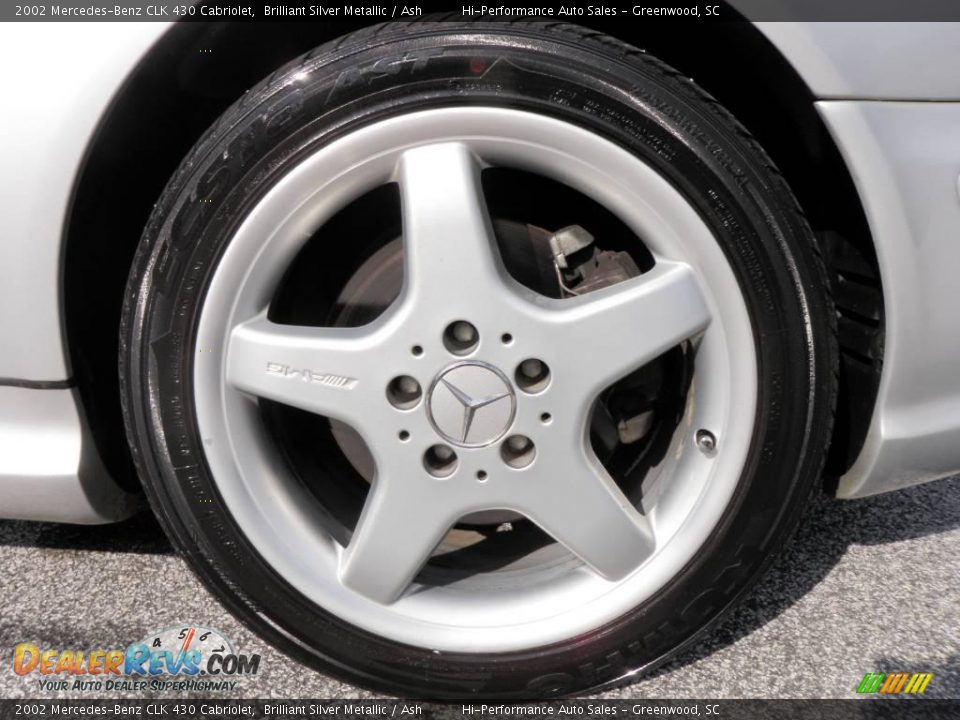 2002 Mercedes-Benz CLK 430 Cabriolet Brilliant Silver Metallic / Ash Photo #26