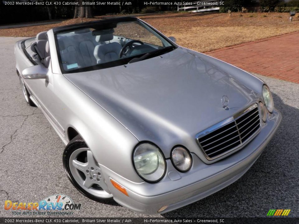 2002 Mercedes-Benz CLK 430 Cabriolet Brilliant Silver Metallic / Ash Photo #27