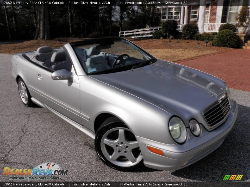 2002 Mercedes-Benz CLK 430 Cabriolet Brilliant Silver Metallic / Ash Photo #28