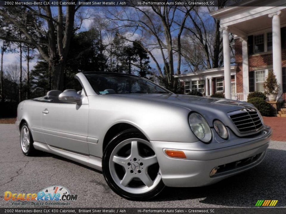 2002 Mercedes-Benz CLK 430 Cabriolet Brilliant Silver Metallic / Ash Photo #29